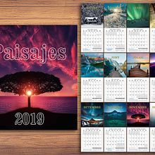 Calendario Paisajes 2019. Un proyecto de Diseño gráfico de Kevin Dennis Guiry - 10.04.2020