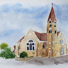 My project in Architectural Sketching with Watercolor and Ink course. Watercolor Painting project by whizchan - 04.10.2020
