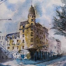 Mi Proyecto del curso: Dibujo arquitectónico con acuarela y tinta. Projekt z dziedziny  R, sunek art, st i czn użytkownika agus_persico03 - 11.04.2020