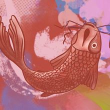 Pintura Asociativa. Pez Koi en Mancha. Ein Projekt aus dem Bereich Traditionelle Illustration und Digitale Illustration von Carolina Forero García - 11.04.2020