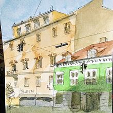 Mi Proyecto del curso: Dibujo arquitectónico con acuarela y tinta. Projekt z dziedziny  R i sunek użytkownika Stéphanie Weppelmann - 21.04.2020