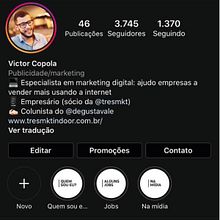 Meu projeto do curso: Estratégia de marca no Instagram. Instagram project by Victor Copola - 04.11.2020