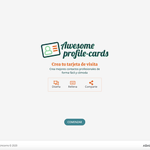 Awesome profile cards, aplicación interactiva de creación de tarjetas de visita.. Programming, Web Development, Web Design & IT project by Soraya Valle - 02.28.2020