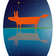 AR image test with a shooting star and a fox tail wag animation from my drawing onscreen. App Development project by David & Julie Goode - 04.12.2020