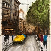 Mi Proyecto final de acuarela urbana. Un progetto di Belle arti di Manuel Oliva León - 12.04.2020