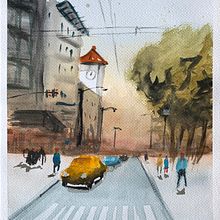 Mi Proyecto del curso: Paisajes urbanos en acuarela. Un proyecto de Pintura a la acuarela de Eduardo Rodrigues - 13.04.2020