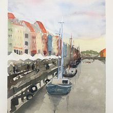 Urban Landscapes. Watercolor Painting project by Gretchen - 04.12.2020