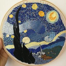 Noche estrellada. Embroider project by Esther AB - 02.08.2020