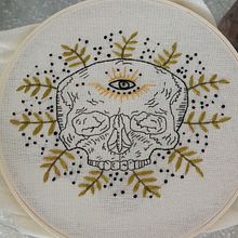 third eye skull . Embroider project by Esther AB - 02.17.2020