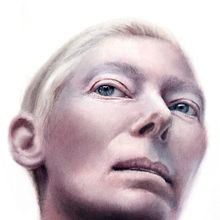 Tilda Swinton. Un proyecto de Dibujo, Dibujo artístico, Dibujo de Retrato, Dibujo realista, Ilustración tradicional y Pintura a la acuarela de Carlos Rodríguez Casado - 13.04.2020