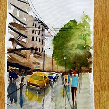 Mi Proyecto del curso: Paisajes urbanos en acuarela. Un proyecto de Bellas Artes de Angelika Villalta Soto - 06.03.2021