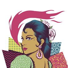 Lola Flores. Projekt z dziedziny Projektowanie graficzne, Trad, c, jna ilustracja, T i pografia użytkownika Buba Viedma - 01.01.2020
