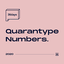 36 Days of Type 2020 Quarantype Numbers.. Un projet de Design graphique, Lettering , et Motion design de Álvaro Melgosa - 13.04.2020