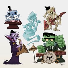 Freak Funk Band. Een project van Ontwerp van personages y Traditionele illustratie van Jorch De Castro - 14.04.2020
