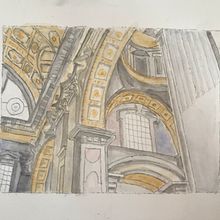 My project in Architectural Sketching with Watercolor and Ink course. Ilustração arquitetônica projeto de Stephen Lawler - 14.04.2020
