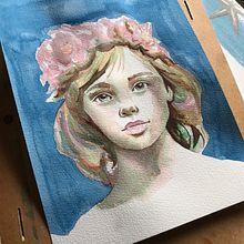 Mi Proyecto del curso: Retrato artístico en acuarela. Un proyecto de Ilustración tradicional y Pintura a la acuarela de Fernanda Sánchez - 14.04.2020