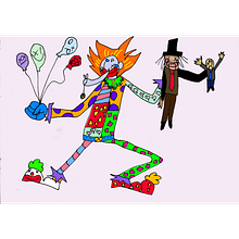 Mi Payaso estilo cartoon. Un proyecto de Dibujo de Jose Saldana - 07.05.2020