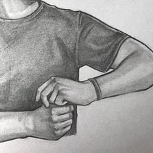 Un portrait de mon cousin. Un proyecto de Dibujo, Dibujo artístico, Ilustración tradicional, Dibujo a lápiz, Dibujo de Retrato, Dibujo realista y Gestión del Portafolio de Diego Pereira - 14.04.2020