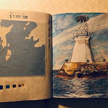 In Search of a Lighthouse: Filler'Up Sketchbook Project, March 2020, Toronto, Canada. . Un progetto di Illustrazione tradizionale, Paesaggismo e Bozzetti di Claudia Arianna - 30.04.2020