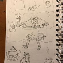 Illustration of Down the Rabbit Hole in Alice in Wonderland. Un proyecto de Ilustración infantil de Moses Ng - 15.04.2020