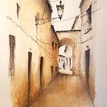 Mi Proyecto del curso: Dibujo arquitectónico con acuarela y tinta. Un progetto di Architettura di carlaserranosanz - 15.04.2020