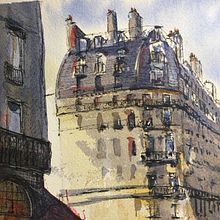 My project - Cafe du Metro. Watercolor Painting project by Sebastian Thommen - 04.15.2020