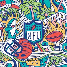 ESPN // SUPER BOWL 2020 CAMPAIGN. Graphic Design, Traditional illustration, Digital Illustration, and Vector Illustration project by Mauro Martins - 04.15.2020