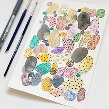 Watercolor stones. Un progetto di Pittura ad acquerello di Lara Fernández Muñiz - 21.07.2020