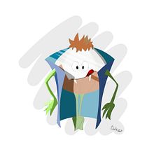 Vampi cebolla. Un proyecto de Ilustración digital de Andrés Aguado - 16.04.2020