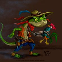 SLAY: The roosters hunter. Concept Art, Art Direction, Character Design, Traditional illustration, and Digital Illustration project by Camilo Ducuara Gordillo - 04.17.2020