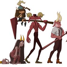 "Demonios Leñadores" de Fábrica de personajes ilustrados . Traditional illustration project by Leonardo Navarro - 04.17.2020