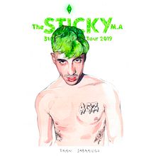 Sticky M.A. 5ª Dimensión Tour. Un proyecto de Dibujo de Retrato, Ilustración tradicional y Pintura a la acuarela de Fran Sabariego - 19.09.2019