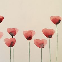 Acuarela - Paletas de Color - Amapolas. Un proyecto de Pintura a la acuarela de Carolina Rey Mejías - 17.04.2020