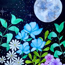 Primavera nocturna. Fine Arts project by Onia Garcia Fernandez - 04.17.2020