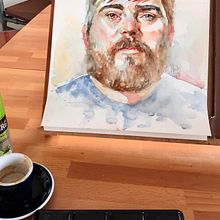 My project in Artistic Portrait with Watercolors course. Projekt z dziedziny Malowanie akwarelą użytkownika nikolaos_zisimos - 17.04.2020