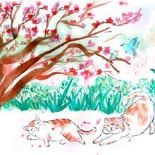 Mi Proyecto del curso: Ilustración en acuarela con influencia japonesa. Projekt z dziedziny Malowanie akwarelą użytkownika Belén Chi - 17.04.2020