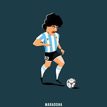 Maradona. Un proyecto de Diseño, Diseño de personajes e Ilustración tradicional de Alberto Camacho Gordaliza - 18.04.2020