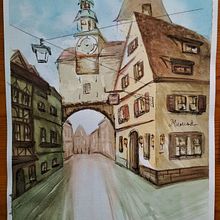 Mi Proyecto del curso: Dibujo arquitectónico con acuarela y tinta. Watercolor Painting project by Isabel Vázquez - 04.18.2020