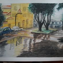 Mi Proyecto del curso: Paisajes urbanos en acuarela . Keramik proyek oleh Nelida Zuniga hernandez - 04.18.2020