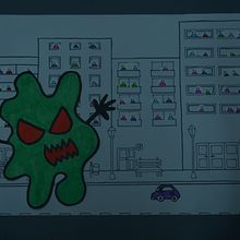 "El monstruo que vencemos desde casa". Animation, and Stop Motion project by Dalia Suárez Pontigo - 03.27.2020