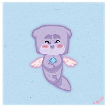 Ilustracion nutria Kawaii. Un progetto di Illustrazione tradizionale, Illustrazione digitale e Illustrazione infantile di Pink Necro - 19.04.2020