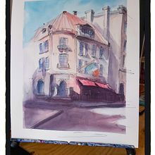 My project in Architectural Sketching with Watercolor and Ink course. Un progetto di Pittura ad acquerello di Claudine Dufour - 19.04.2020