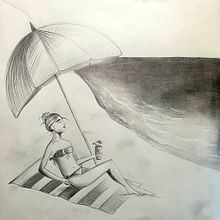 Examen de la Selectividad - Escena Veraniega. Un progetto di Disegno artistico e Disegno realistico di Natalia Osuna Pérez - 19.04.2020