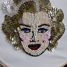My project in Beaded Embroidery Portraits course. Projekt z dziedziny  Haft użytkownika Lilliana Vega - 19.04.2020