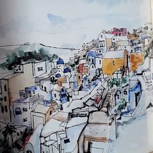 Mi Proyecto del curso: Paisajes urbanos en acuarela . % Maria Merlo tarafından hazırlanan Sulubo, Ve a Resim projesi - 04.20.2020