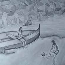 Paisaje veraniego . Un progetto di Disegno di sara_rodriguezm - 20.04.2020