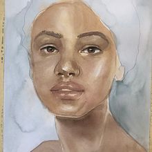 Mi Proyecto del curso: Retrato artístico en acuarela. Fine Arts project by Eunice Ayala - 04.20.2020