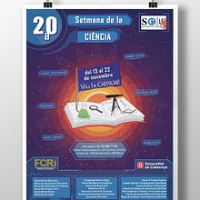 20a semana de la ciencia. Un proyecto de Comunicación, Creatividad, Dibujo, Dibujo digital, Diseño, Diseño de carteles, Diseño digital, Diseño gráfico e Ilustración tradicional de David Rodríguez - 17.09.2015
