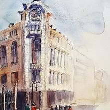 Mi Proyecto del curso: Dibujo arquitectónico con acuarela y tinta. Traditional illustration, and Architectural Illustration project by Vannia Gumiel - 04.21.2020