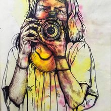 Boceto. Fine Arts, Sketching, Drawing, Artistic Drawing, Portrait Drawing, Realistic Drawing, Painting, and Watercolor Painting project by Davier Pérez Reynoso - 01.15.2020